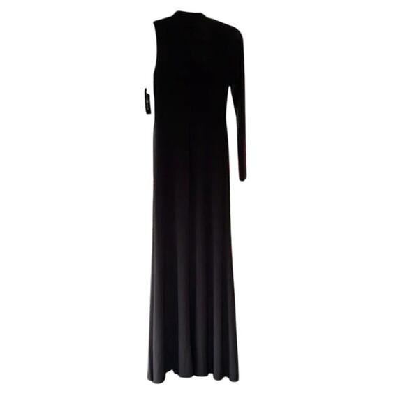 Betsy & Adam Asymmetric Single Long Sleeve Gown Size 12 New with Tags - Picture 7 of 8